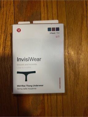 lululemon InvisiWear Mid-Rise Thong 3-Pack - Teal, Blue, Purple